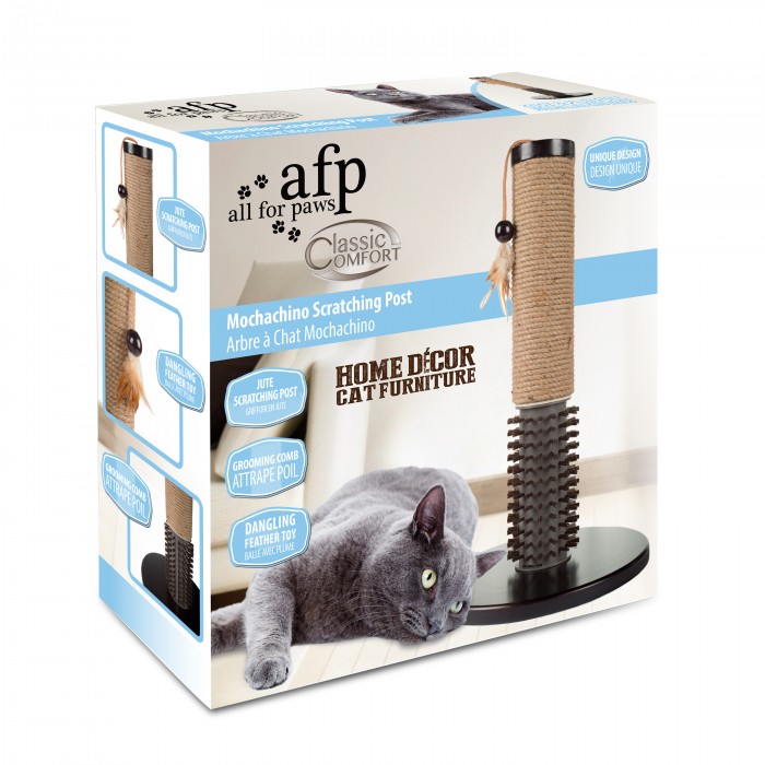 Mochachino Scratching Post with Rubber Bristles 1
